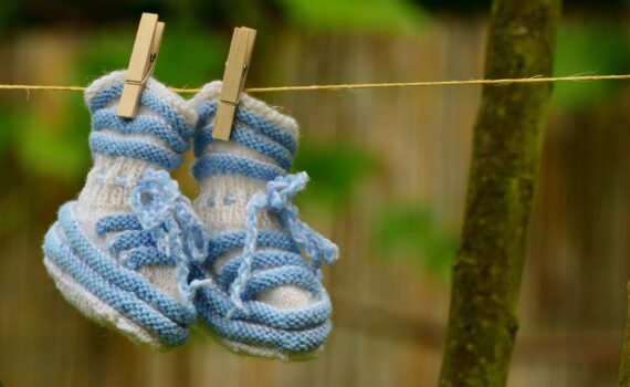 Blue baby shoes